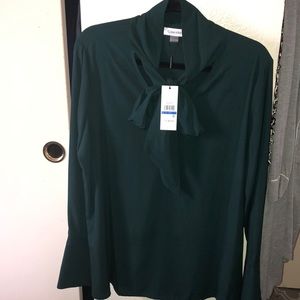 Calvin Klein emerald green blouse